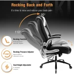 High Back Executive Office Chair with Flip Arms 5