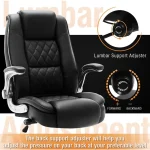 High Back Executive Office Chair with Flip Arms 4