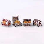 4pcs Mini Treasure Chest Aquarium Decorations 3