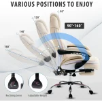 Ergonomic Reclining Office Chair with Footrest 4 | PricZone