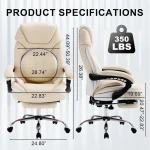 Ergonomic Reclining Office Chair with Footrest 3 | PricZone