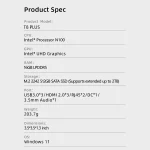 FIREBAT T8 PLUS Mini PC Intel N100 8GB 256GB SSD 6