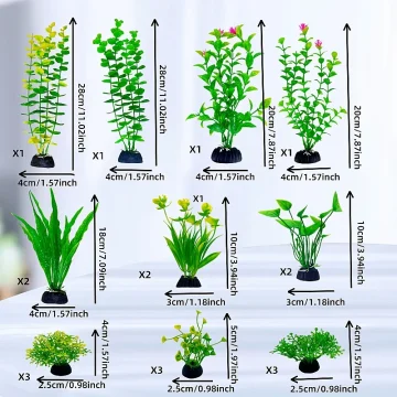 24PC Artificial Aquarium Plants Decoration Set 2