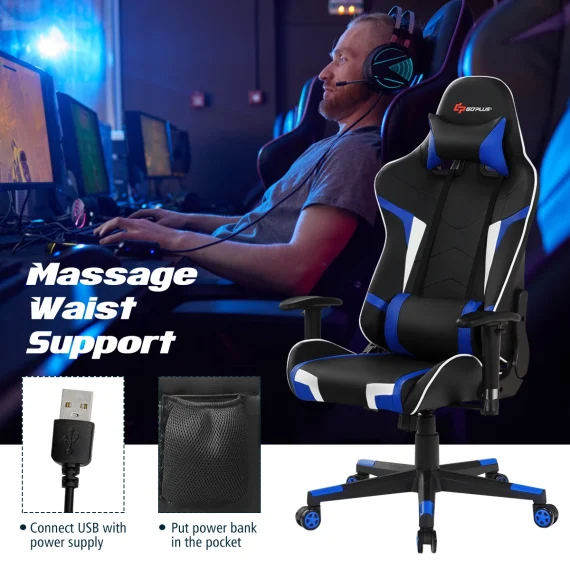 Ergonomic Massage Gaming Chair with Lumbar Support 6 | PricZone