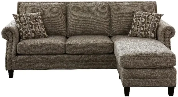 915 inch L shaped Modern Chenille Reversible Sofa Gray 1 | PricZone