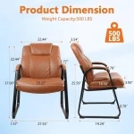 Big and Tall 500 lb Guest Chair PU Leather 3 | PricZone