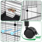 Large Bird Cage with Rolling Stand for Budgies and Finches 5 | PricZone