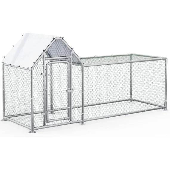 Large Metal Chicken Pen Outdoor Poultry Cage Spire 6 | PricZone