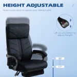 Vinsetto High Back Executive Office Chair with Footrest Black 4 | PricZone