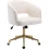 Modern Velvet Swivel Office Chair with Gold Base