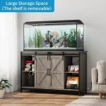 Farmhouse Fish Tank Stand with Storage and Power Outlet 4