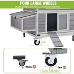 Large Movable Chicken Coop with Wheels and Nesting Boxes 2 | PricZone