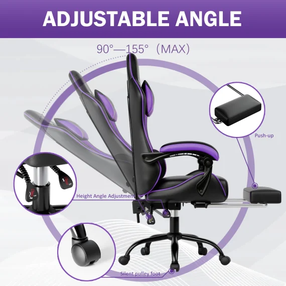 Ergonomic Gaming Chair with Footrest Recliner 2 | PricZone