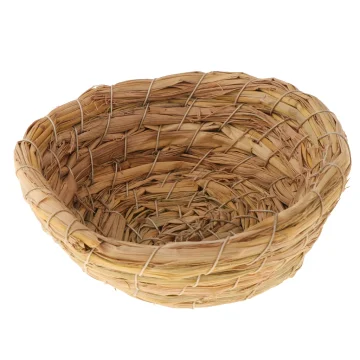 Handwoven Grass Bird Nest Cage for Parrots and More 2