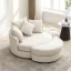 Swivel Book Nook Chair with Storage and Ottoman