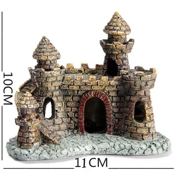 Artificial World of Tanks Resin Castle Aquarium Decoration 2