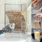 Automatic No Mess Parrot Feeder   Acrylic Bird Cage 1 | PricZone