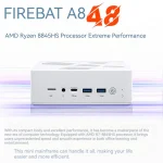 FIREBAT A8 AMD R7 8845HS Mini PC 16GB 1TB DDR5 2 | PricZone