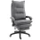 Vinsetto Grey Swivel Executive Office Chair with Footrest