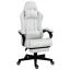 White Racing Gaming Chair with Padded Arms and PU Leather