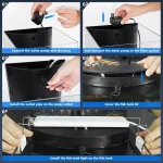 Small Rimless Fish Tank Starter Kit with Filter and LED 5