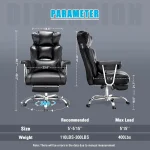 Big and Tall Reclining Office Chair with Footrest 2 | PricZone