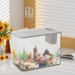 Betta Aquarium Tank Transparent Small Fish Bowl 5