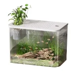 Betta Aquarium Tank Transparent Small Fish Bowl 1