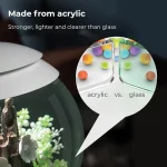 Mini Aquarium Modern Compact Water Tank for Desktop or Desktop Display Fish Tank Grey Fish Aquatic Pet Supplies 2