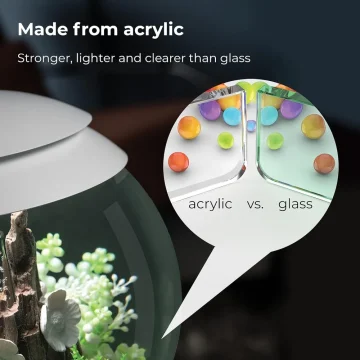 Mini Aquarium Modern Compact Water Tank for Desktop or Desktop Display Fish Tank Grey Fish Aquatic Pet Supplies 2 | PricZone Mini Aquarium Modern Compact Water Tank for Desktop or Desktop Display Fish Tank Grey Fish Aquatic Pet Supplies 2 | PricZone