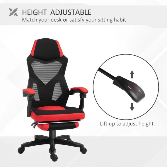 Vinsetto Ergonomic High Back Office Chair with Footrest 4 | PricZone