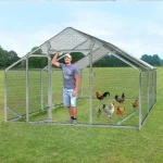 Large Metal Chicken Coop   Walk in Poultry Cage 6 | PricZone