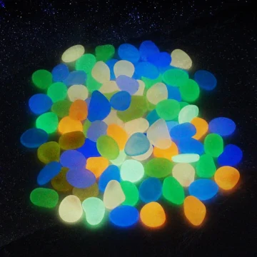 100Pcs Glow in the Dark Stones for Aquarium Decor 2