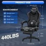 Ergonomic Gaming Chair with Footrest and Speakers 6 | PricZone