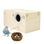 Wood Bird House Nest with Perch Stand for Birds 3 | PricZone