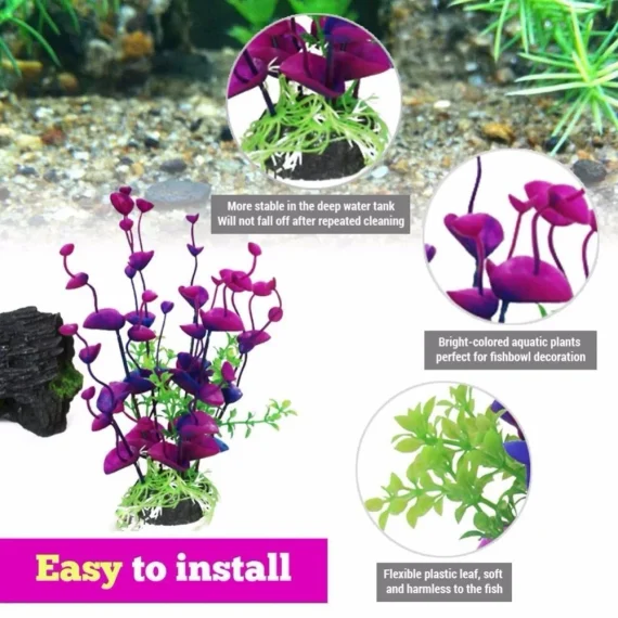 Purple Artificial Aquarium Plant Decoration 6 | PricZone