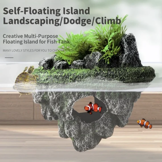 Suspended Island Floating Stone Aquarium Decor 3 | PricZone