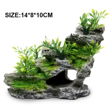 Aquarium Fish Tank Rockery Mountain Decor Ornament 2