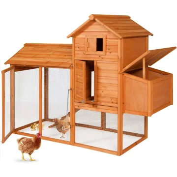 80in an Outdoor Wooden Chicken Coop with a Nesting Box 1