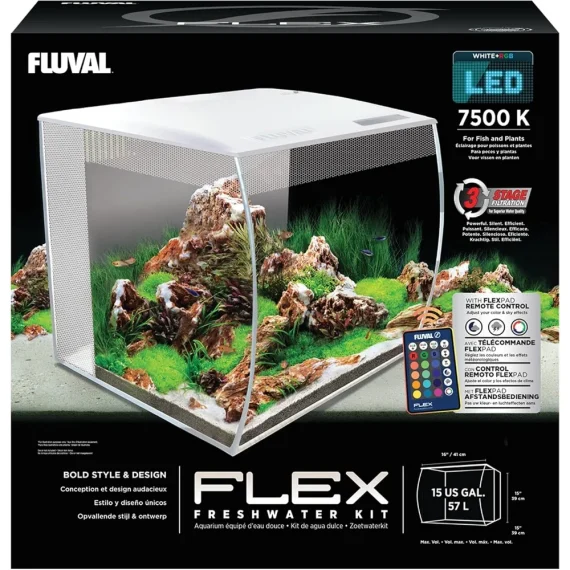 Flex 15 Inch Aquarium Kit with LED Lights  Filter 2 | PricZone