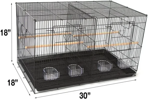 4 Pack Breeding Bird Carrier Cage with Divider 30x18x18 3 | PricZone