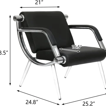 Kinfant 5-seat Reception Chairs with Armrests 2