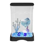 HD Betta Fish Tank Small Aquarium with LED Light 1