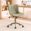 Deep Green Modern Armless Office Chair with Wheels