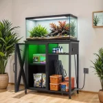 30 Gallon Metal Wood Aquarium Stand with Outlet 1