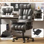 Big and Tall Office Chair 400lbs Wide Seat with Footrest 4 | PricZone