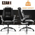 High Back Executive Office Chair with Flip Arms 3