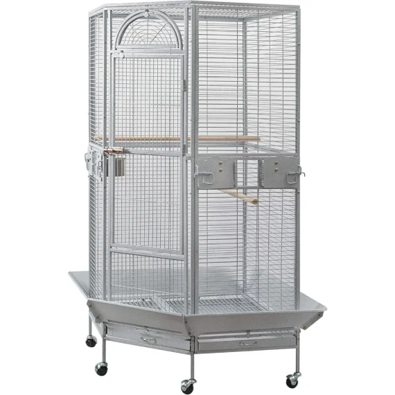 Corner Bird Cage for Cockatiels and Parakeets 4 | PricZone