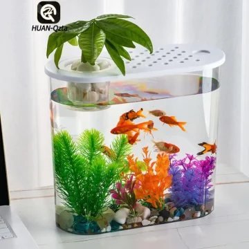 Plastic Tabletop Fish Tank Hydroponics Aquarium 1