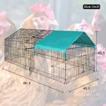 87 Inch x 41 Inch Large Metal Chicken Coop Run 6 | PricZone